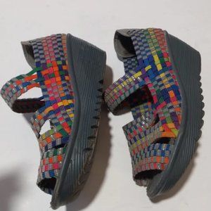 Bernie Mev New York Rainbow Wedge Sandals